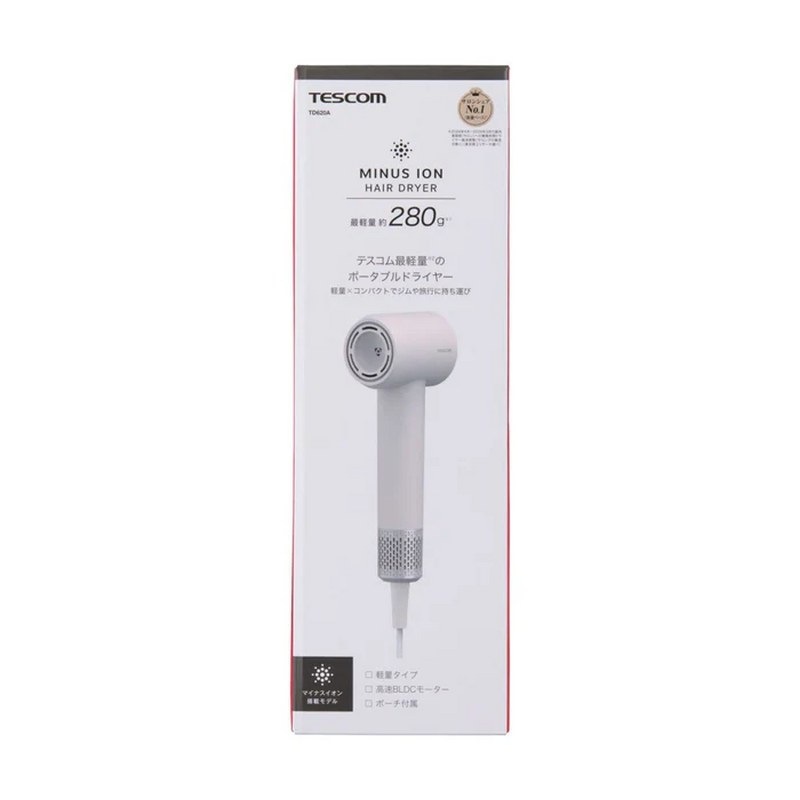 TESCOM マイナスイオン ヘアドライヤー TD620A 2色（テスコム）