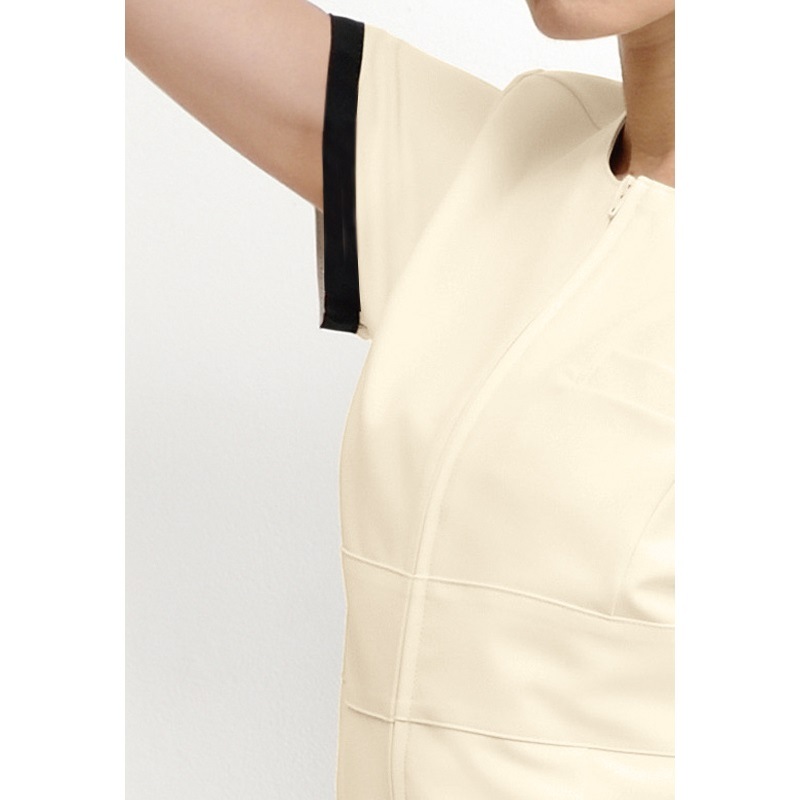 E-3143 ワンピース (2色 ブラック ライトベージュ) SHIROTA(シロタ）