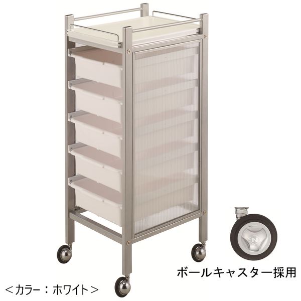 C-274 収納ワゴン　ホワイト　キャスター付き　｜　サロンワゴン　｜　メーカー直送品 納期要確認 / キャンセル・返品不可商品　｜　RB 収納ワゴン C-274 6段 静音キャスター 高さ85.5×幅31×奥行39.5cmの通販