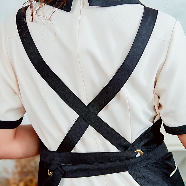 Lin de Lin リンデリン パイピングエプロン 帯カラー2色選択可