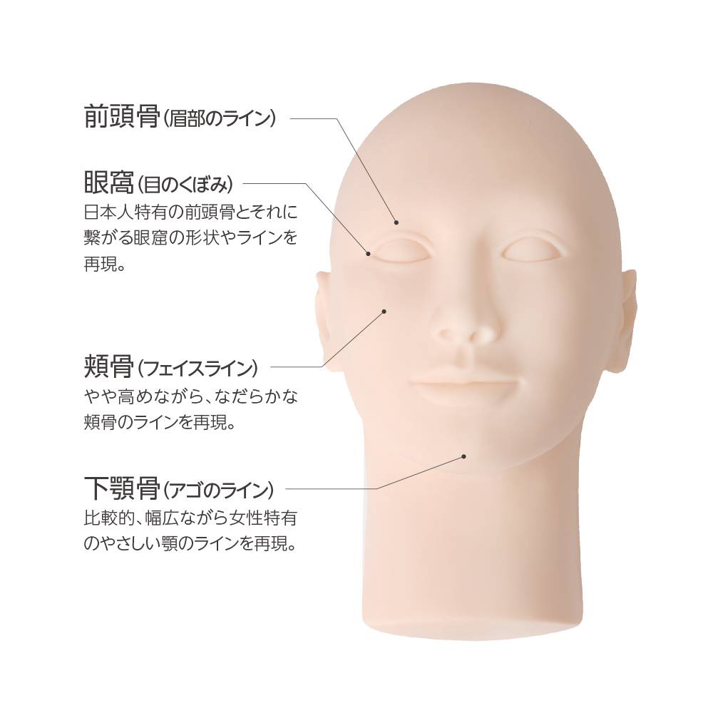練習用 メイク 友姫（日本人骨格顔） メイクアップ練習用マネキン