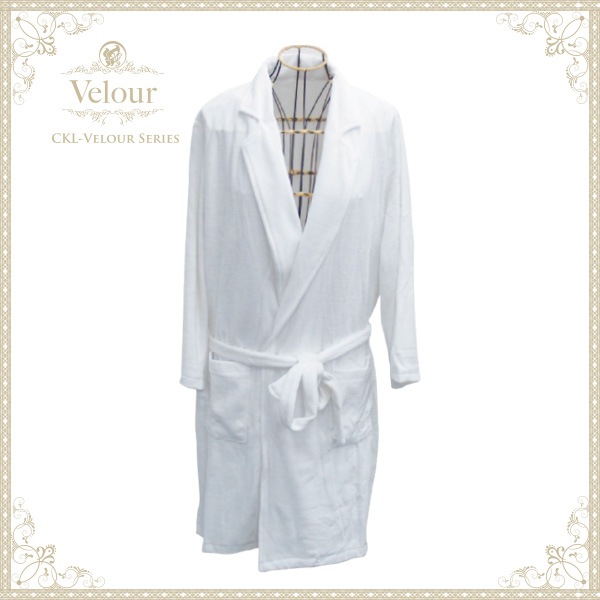 ベロアバスローブ ブラウンのみ ガウン