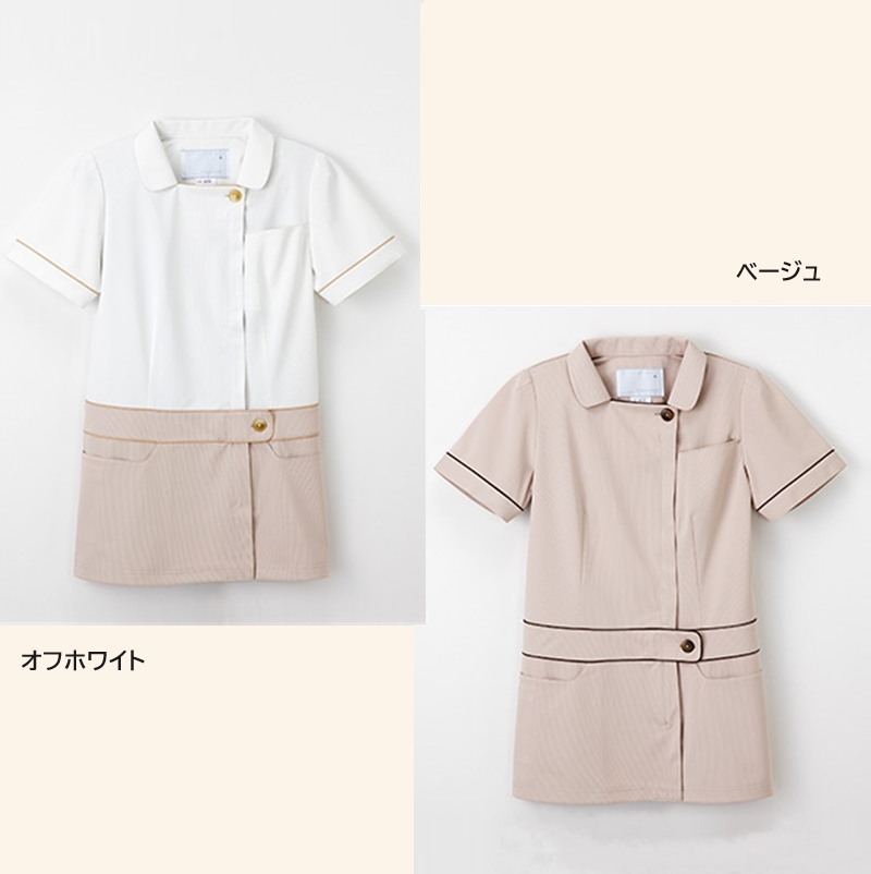 LH6252 チュニック ベージュ オフホワイト NAGAILEBEN Beads Berry