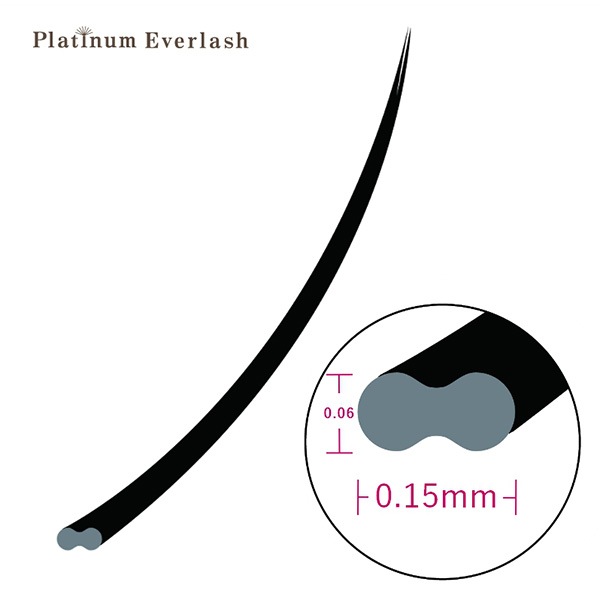 Platinum Everlash プラチナフラットラッシュ バーガンディ CCカール 太さ0.15mm MIX(8mm～14mm)