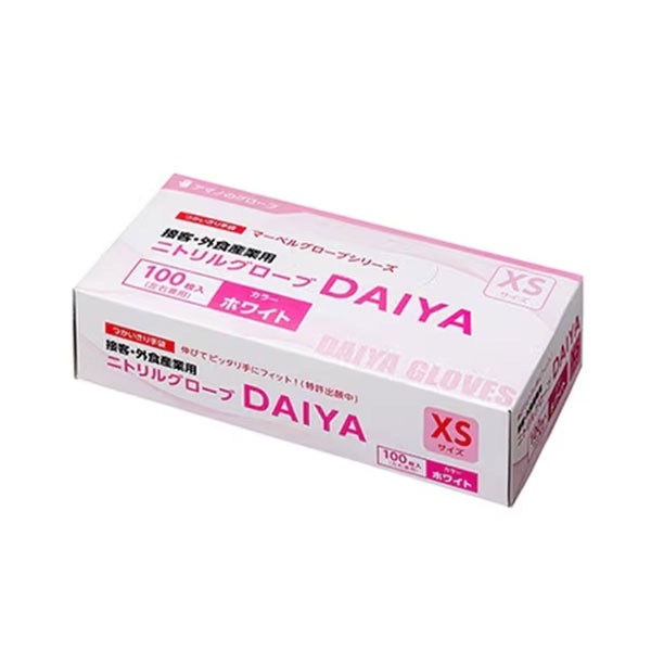 アマノ ニトリルグローブ DAIYA(ニトリル手袋) パウダーフリー 100枚 4サイズ