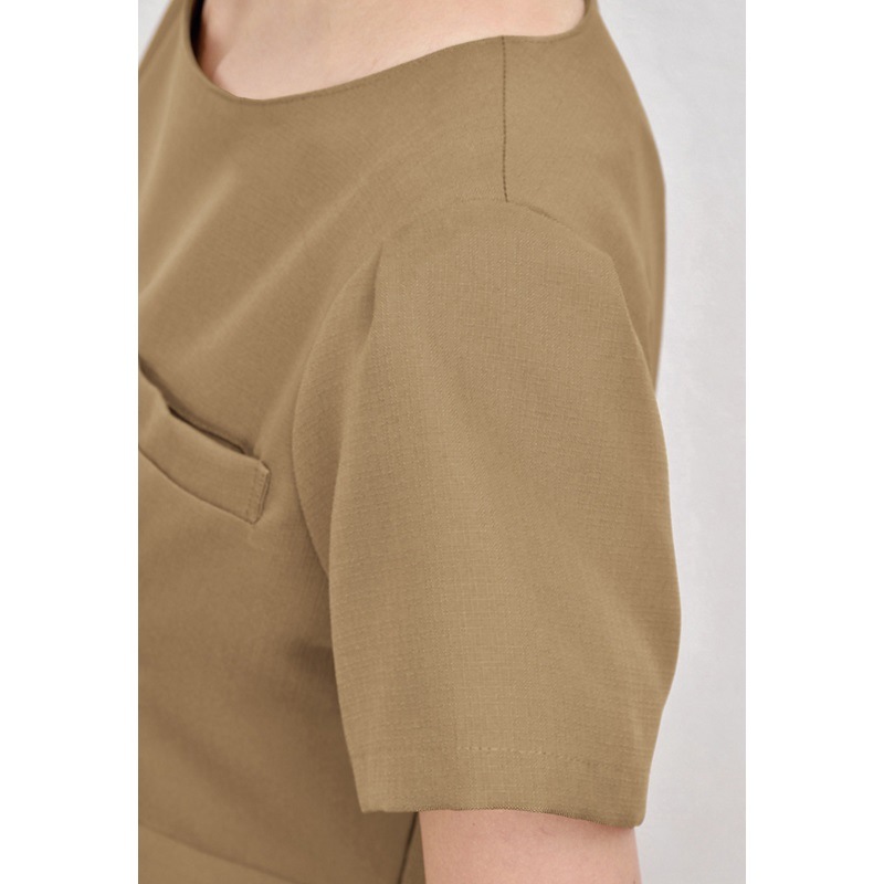 E-3136-5 ワンピース (2色 ブラック モカブラウン) SHIROTA(シロタ）