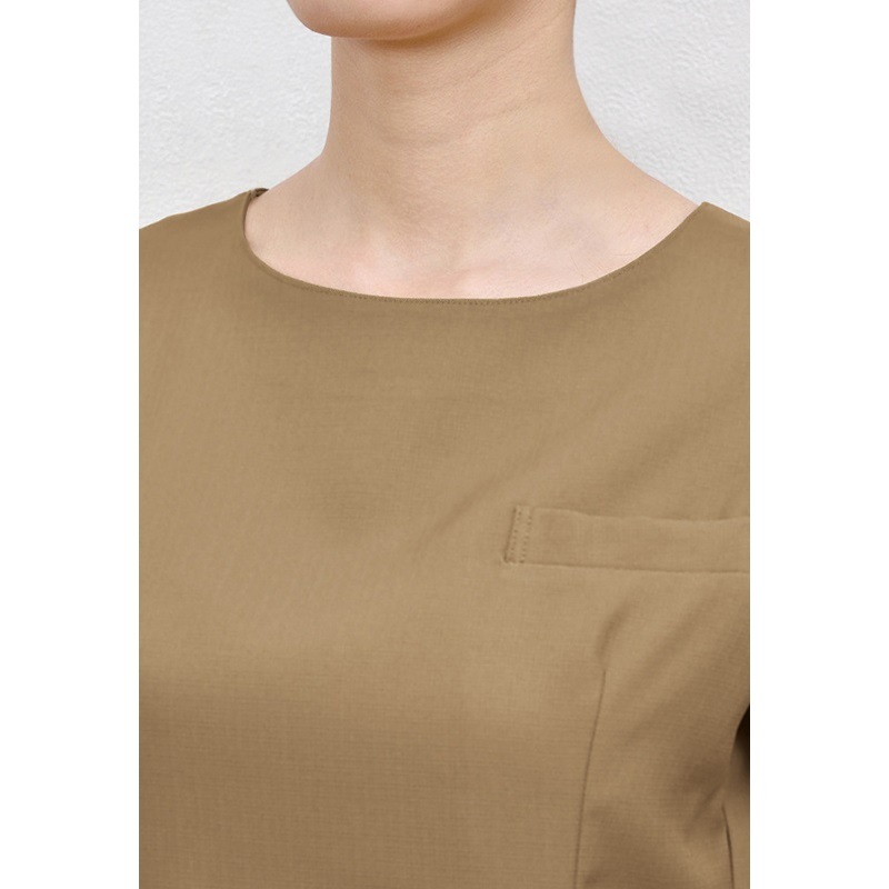 E-3136-5 ワンピース (2色 ブラック モカブラウン) SHIROTA(シロタ）