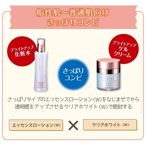 ラシンシアシリーズ<W>美白（レフィルセット） スキンケア3点セット