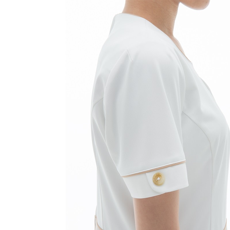 LH6257 ワンピース ベージュ オフホワイト NAGAILEBEN Beads Berry ナガイレーベンビーズベリー