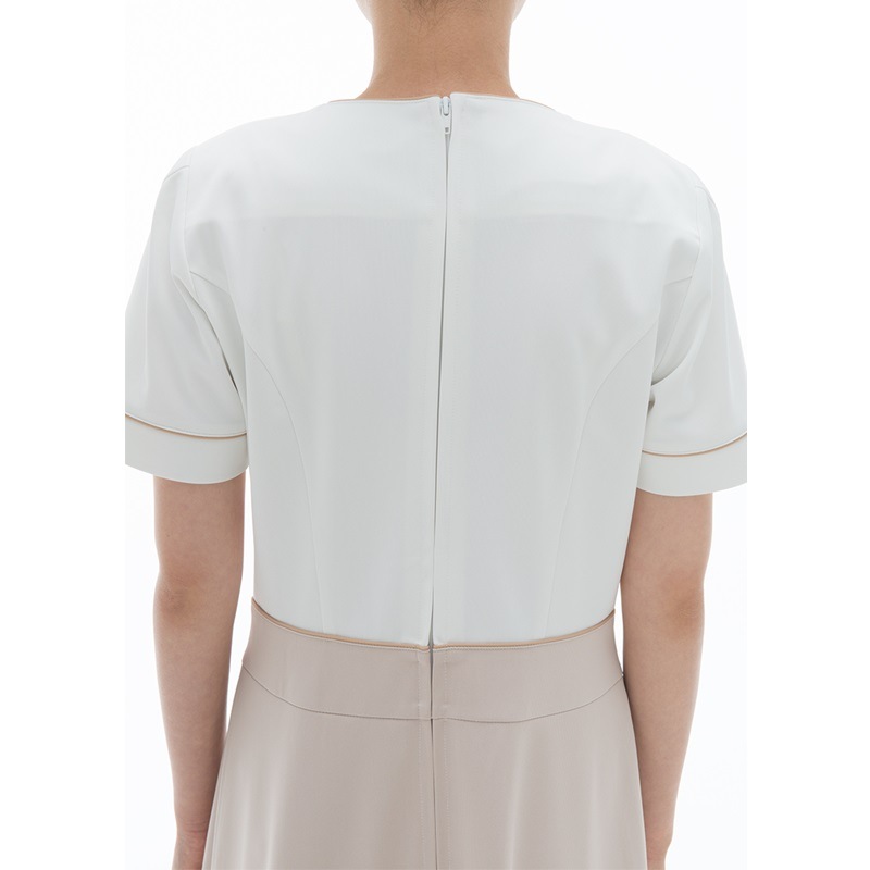 LH6257 ワンピース ベージュ オフホワイト NAGAILEBEN Beads Berry ナガイレーベンビーズベリー