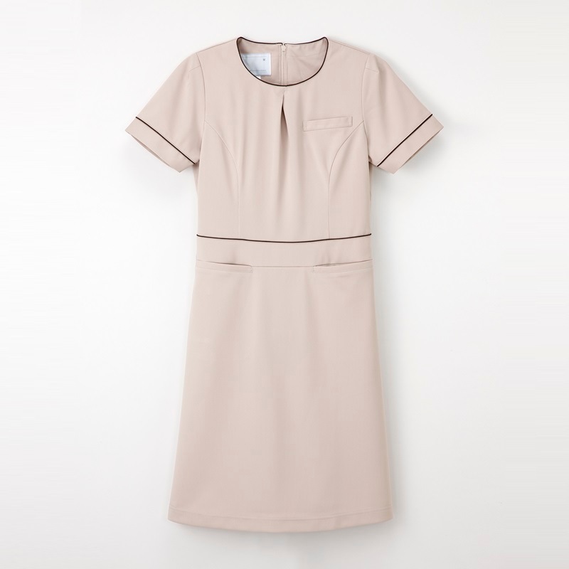 LH6257 ワンピース ベージュ オフホワイト NAGAILEBEN Beads Berry ナガイレーベンビーズベリー