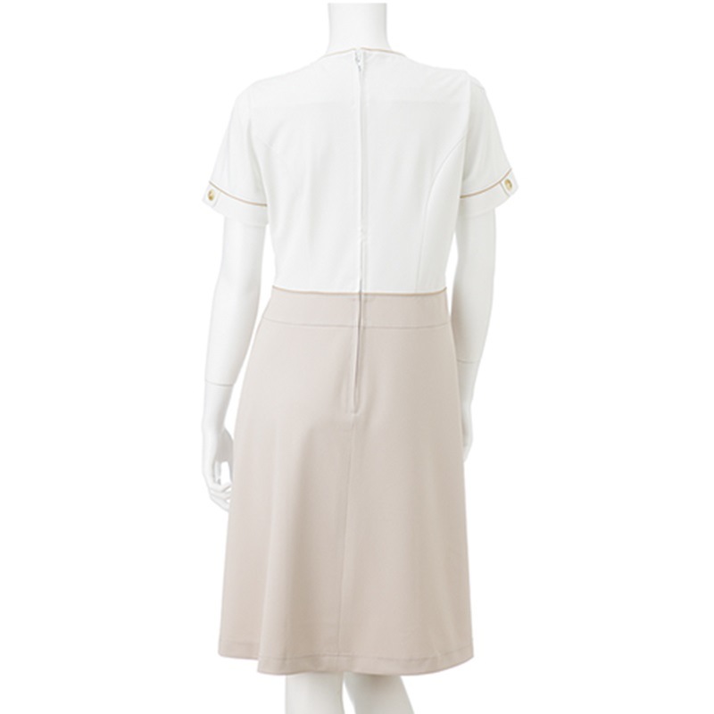 LH6257 ワンピース ベージュ オフホワイト NAGAILEBEN Beads Berry ナガイレーベンビーズベリー