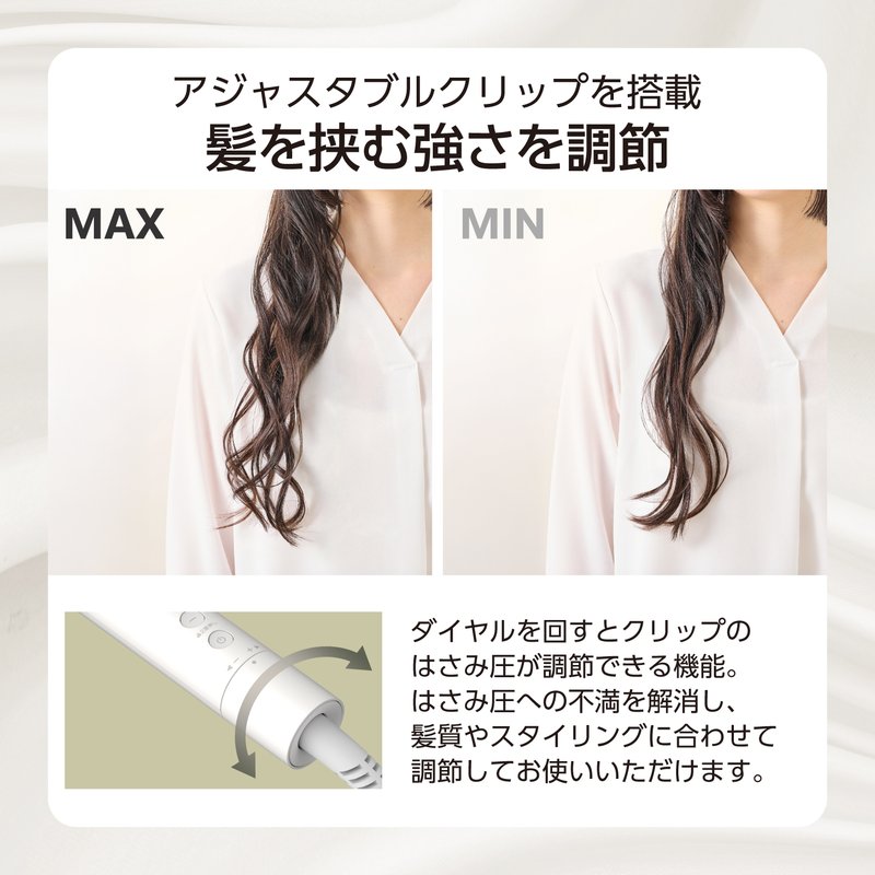 TESCOM マイナスイオン カールアイロン ホワイト TM762A-W（テスコム）