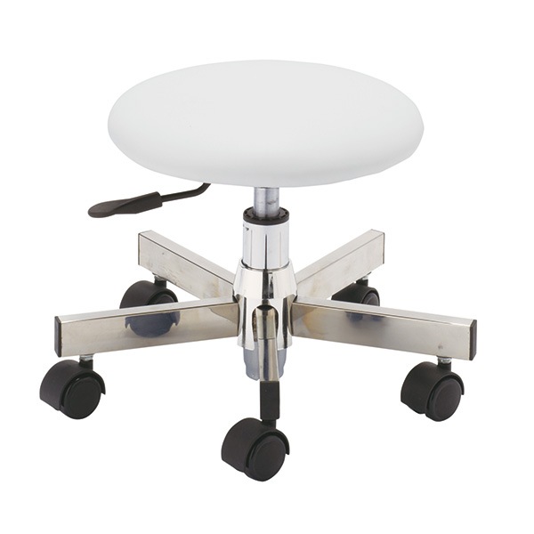 ステンレス脚 ペディキュア スツール 高さ36-44cm 日本製