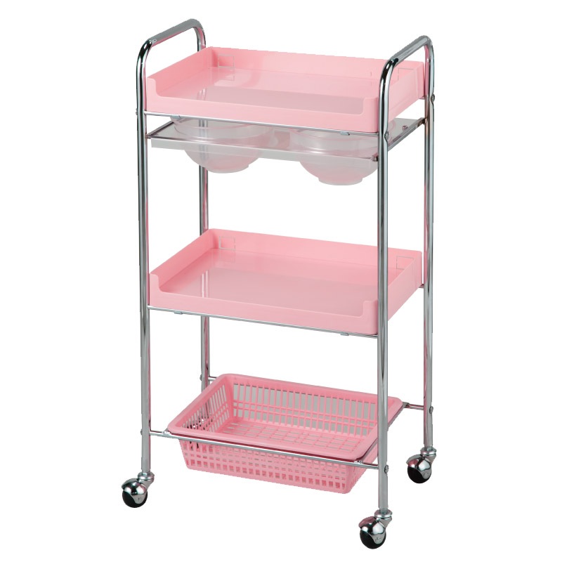 エステワゴン ボウル付き（引き出し）CML300GC 3段 3色 高さ92幅48.5