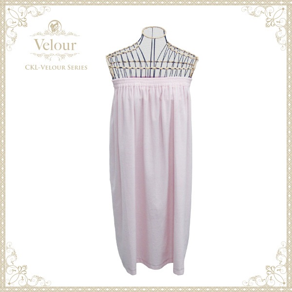 ベロアガウン 3色 ピンク／ブラウン／ブラック 高品質 サロンやスパに