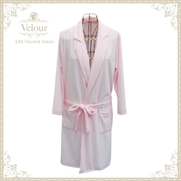 ベロアバスローブ ブラウンのみ ガウン