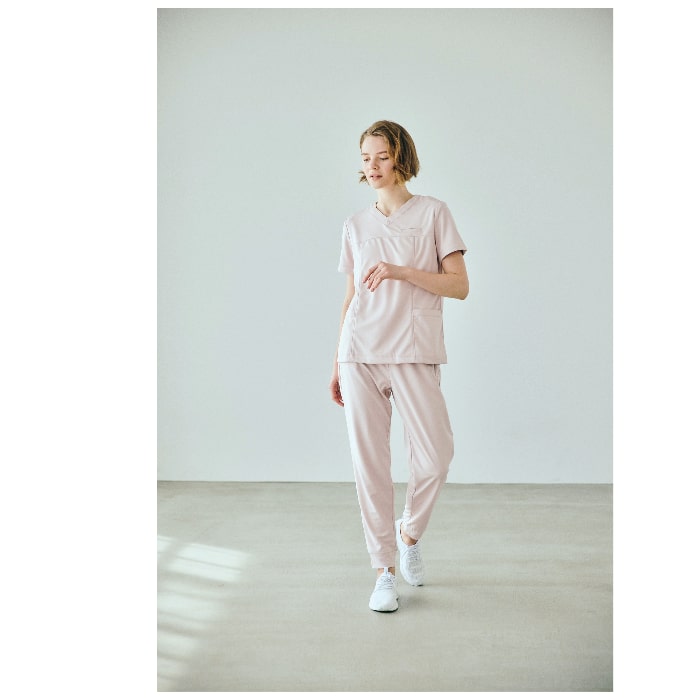 JILL STUART スクラブパンツストレッチジョガー ピンク（４サイズ）