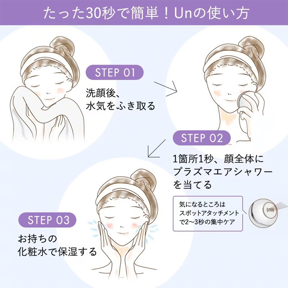 プラズマエアシャワー美顔器Un (アン) 水光注射 DENSHINDOの通販｜美セラ