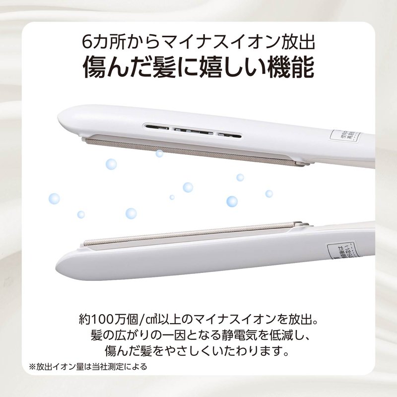 TESCOM マイナスイオン ストレートアイロン ホワイト TS860A-W（テスコム）