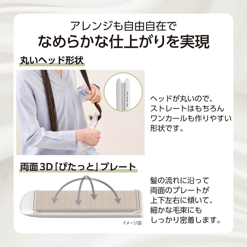 TESCOM マイナスイオン ストレートアイロン ホワイト TS860A-W（テスコム）