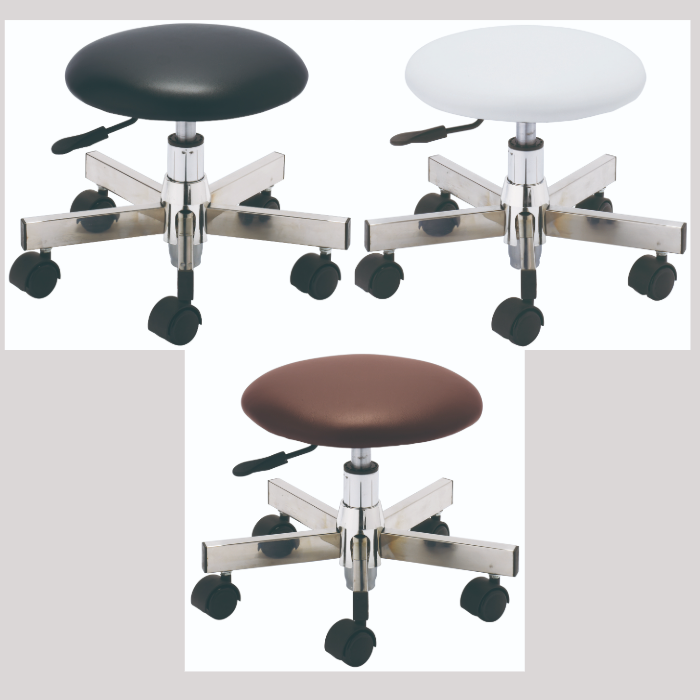 ステンレス脚 ペディキュア スツール 高さ36-44cm 日本製