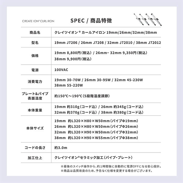 クレイツ カールアイロン 32mm