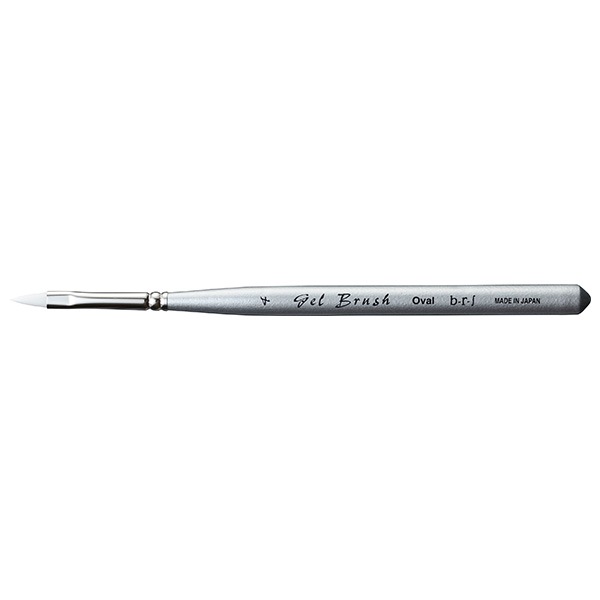 b-r-s ブルーシュ ジェルブラシ ジェルオーバル筆 4号 毛丈 約10.5mm 毛幅 約4mm