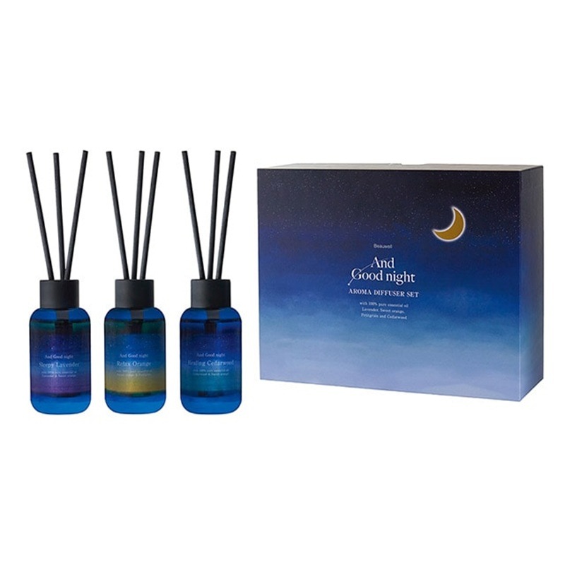 Beauwell(ビューウェル) アンドグッドナイト やすらぎアロマディフューザーセット 50mL×3個入
