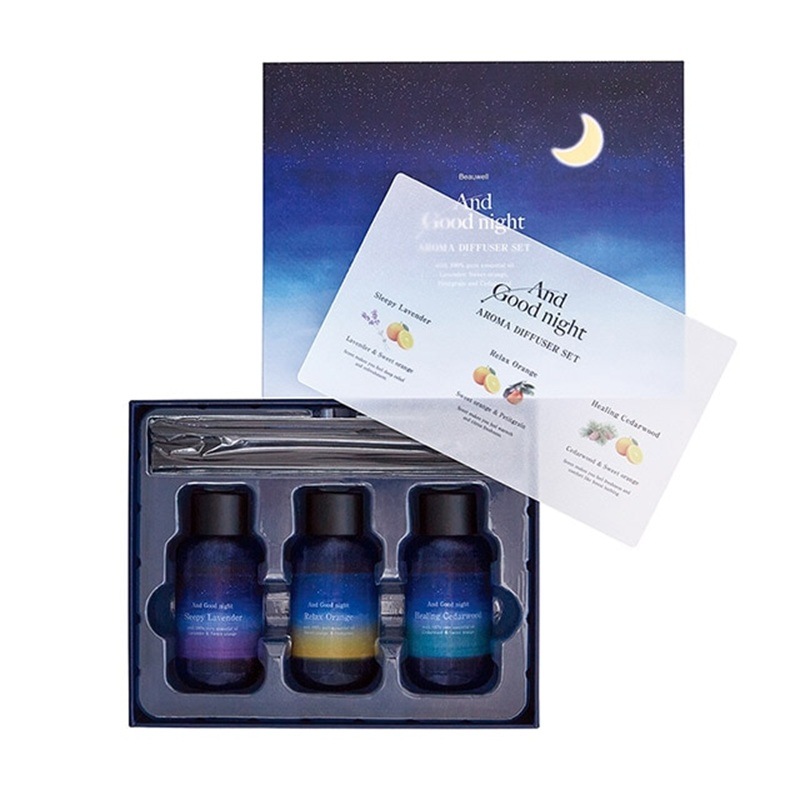 Beauwell(ビューウェル) アンドグッドナイト やすらぎアロマディフューザーセット 50mL×3個入