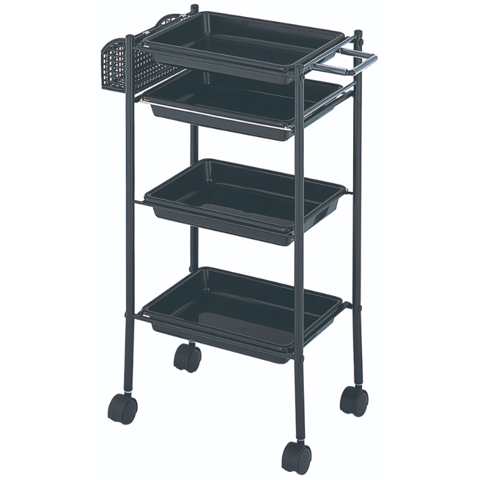 トレーワゴン C-305 4段 カラー11色 メッシュラック付き 日本製