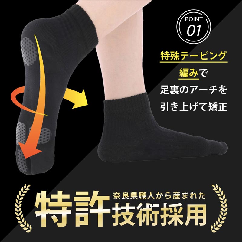 SALONwo(サロンヲ) フットサポーター 1足 2サイズ選択 ソックスタイプ機能性サポーター