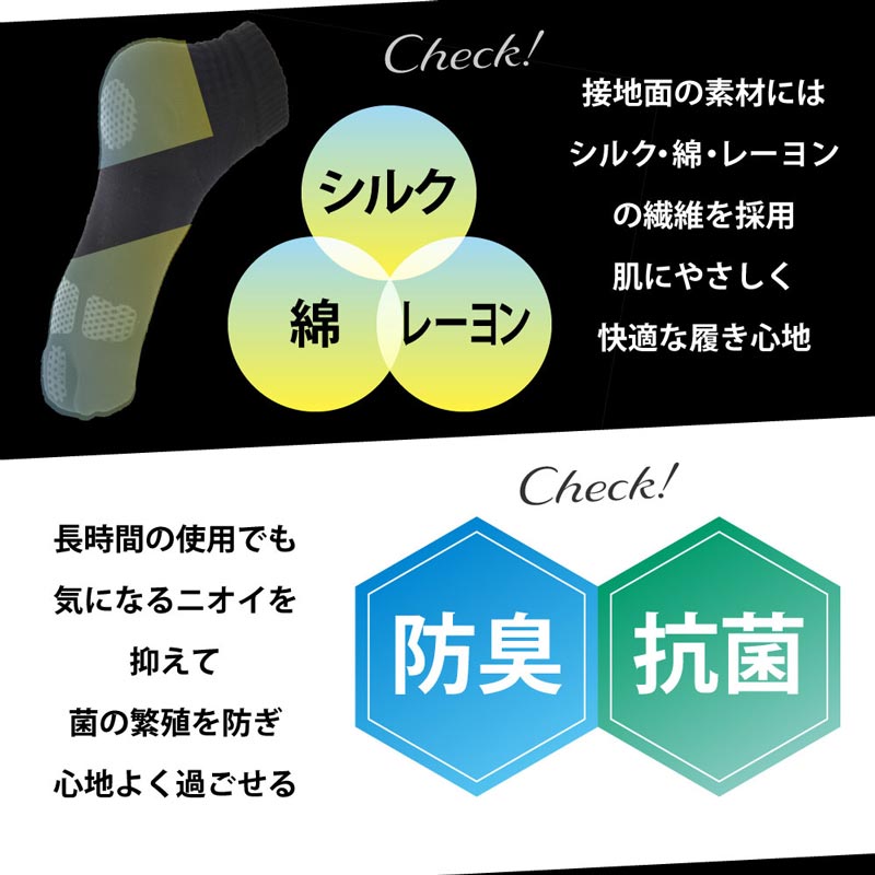 SALONwo(サロンヲ) フットサポーター 1足 2サイズ選択 ソックスタイプ機能性サポーター