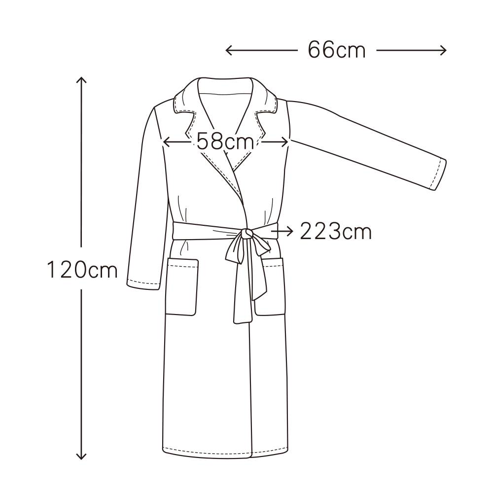 ベロアバスローブ ブラウンのみ ガウン