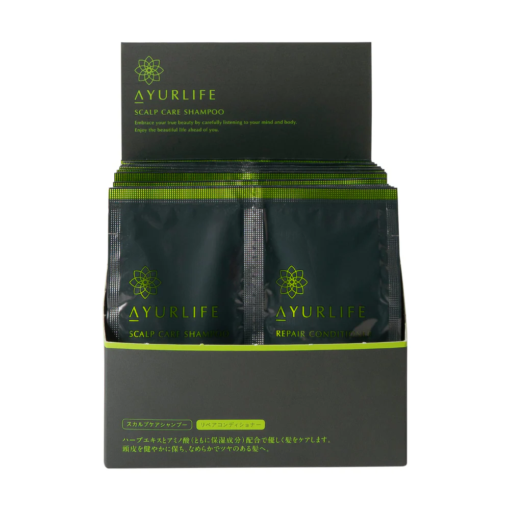 アーユルライフ スカルプケアシャンプー/リペアコンディショナーパウチセット 各10ml×20個 店販可