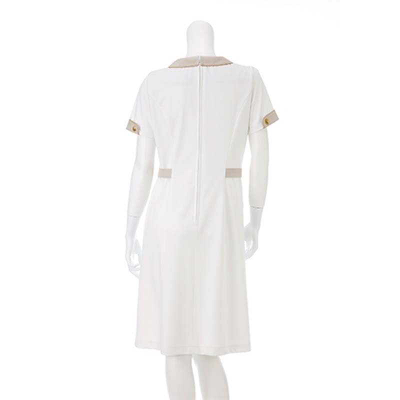 LH6237 ワンピース オフホワイト チャコール NAGAILEBEN Beads Berry ナガイレーベンビーズベリー