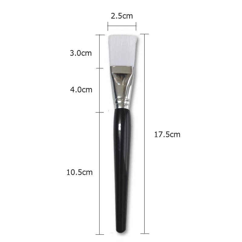 3本セット フェイシャルブラシ マスクブラシ ナイロン 長さ17.5cm ブラック フェイシャルパック用はけ