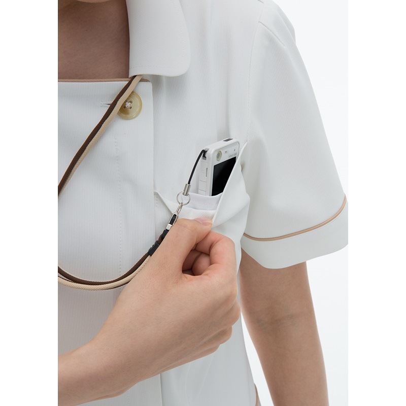 LH6277 ワンピース  チャコール オフホワイト NAGAILEBEN Beads Berry ナガイレーベンビーズベリー