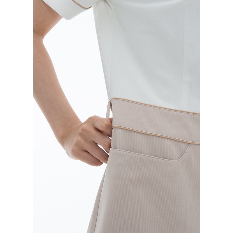 LH6277 ワンピース  チャコール オフホワイト NAGAILEBEN Beads Berry ナガイレーベンビーズベリー