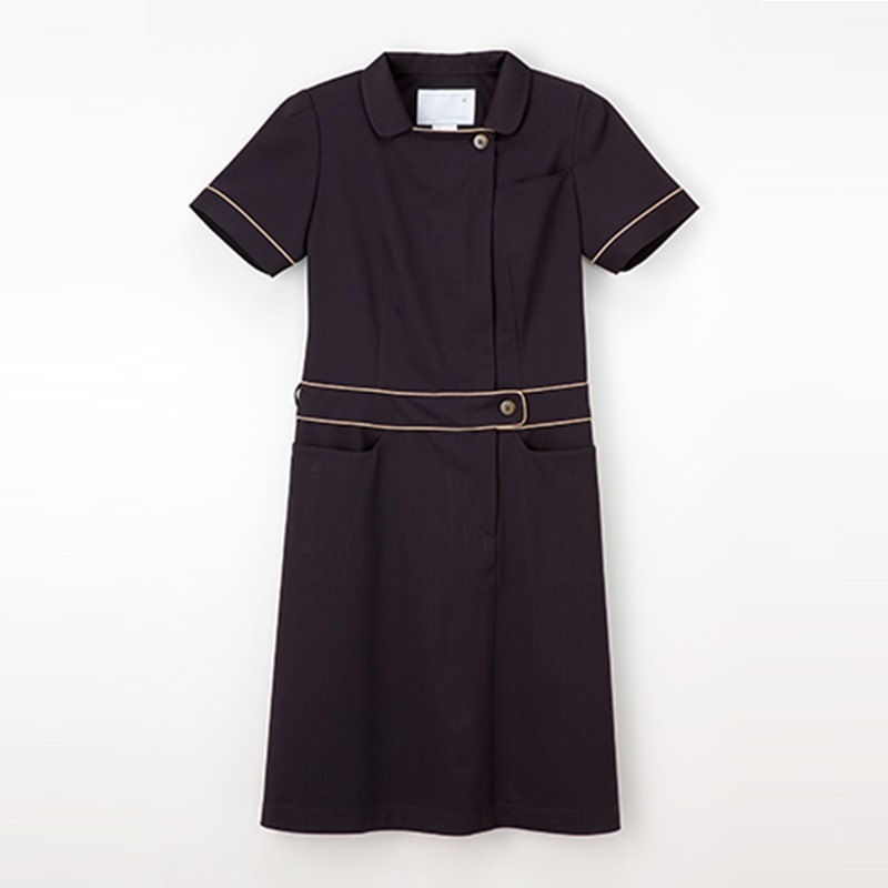 LH6277 ワンピース  チャコール オフホワイト NAGAILEBEN Beads Berry ナガイレーベンビーズベリー