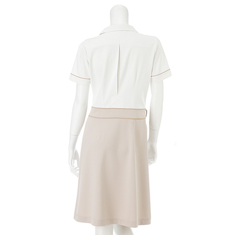 LH6277 ワンピース  チャコール オフホワイト NAGAILEBEN Beads Berry ナガイレーベンビーズベリー