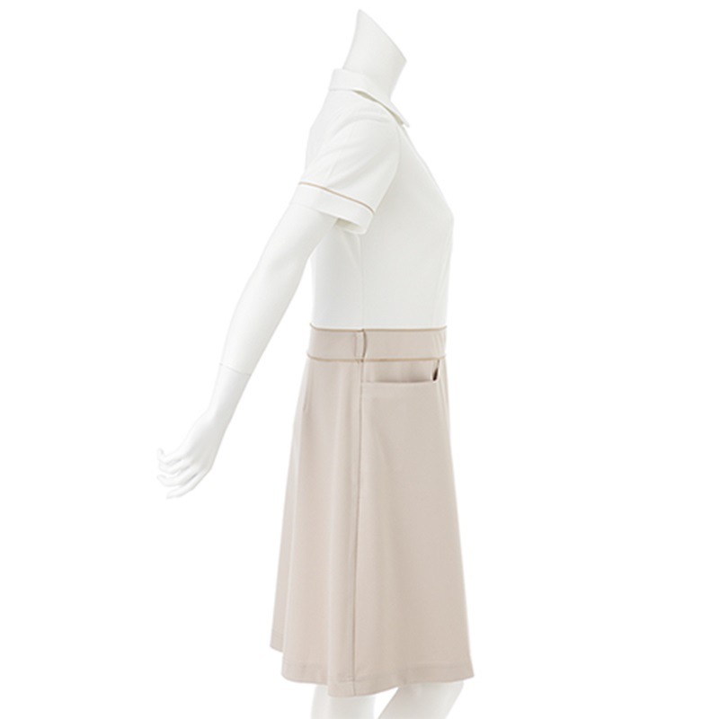 LH6277 ワンピース  チャコール オフホワイト NAGAILEBEN Beads Berry ナガイレーベンビーズベリー