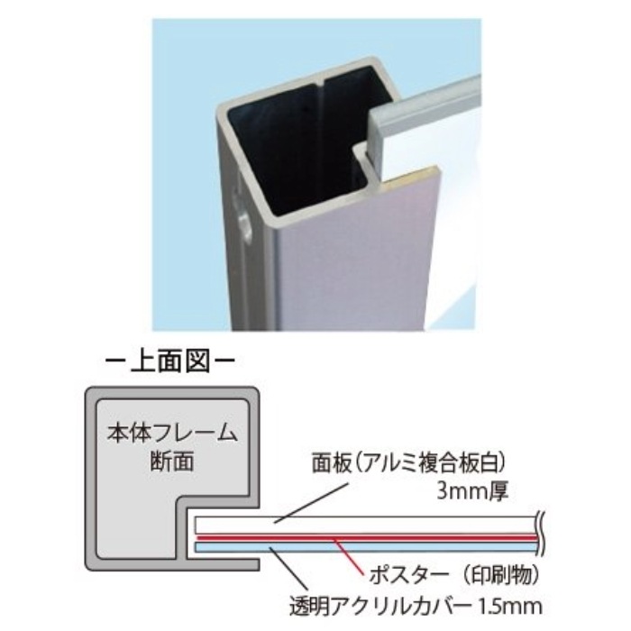 ブラック スイングサイン A3横の商品