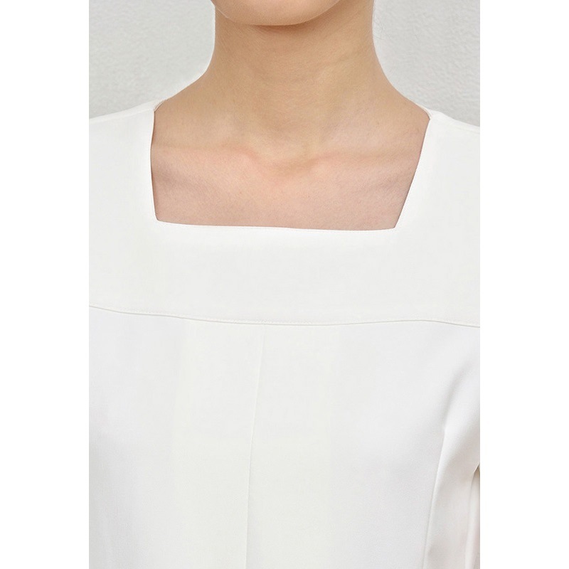 E-3080 ワンピース (2色 オフホワイト ブラック) SHIROTA(シロタ）