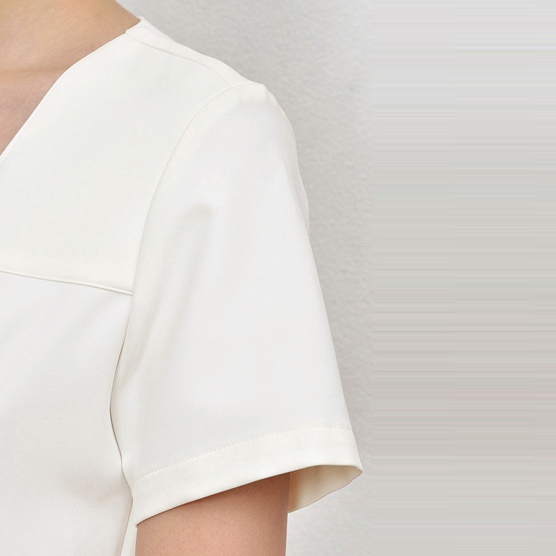 E-3080 ワンピース (2色 オフホワイト ブラック) SHIROTA(シロタ）