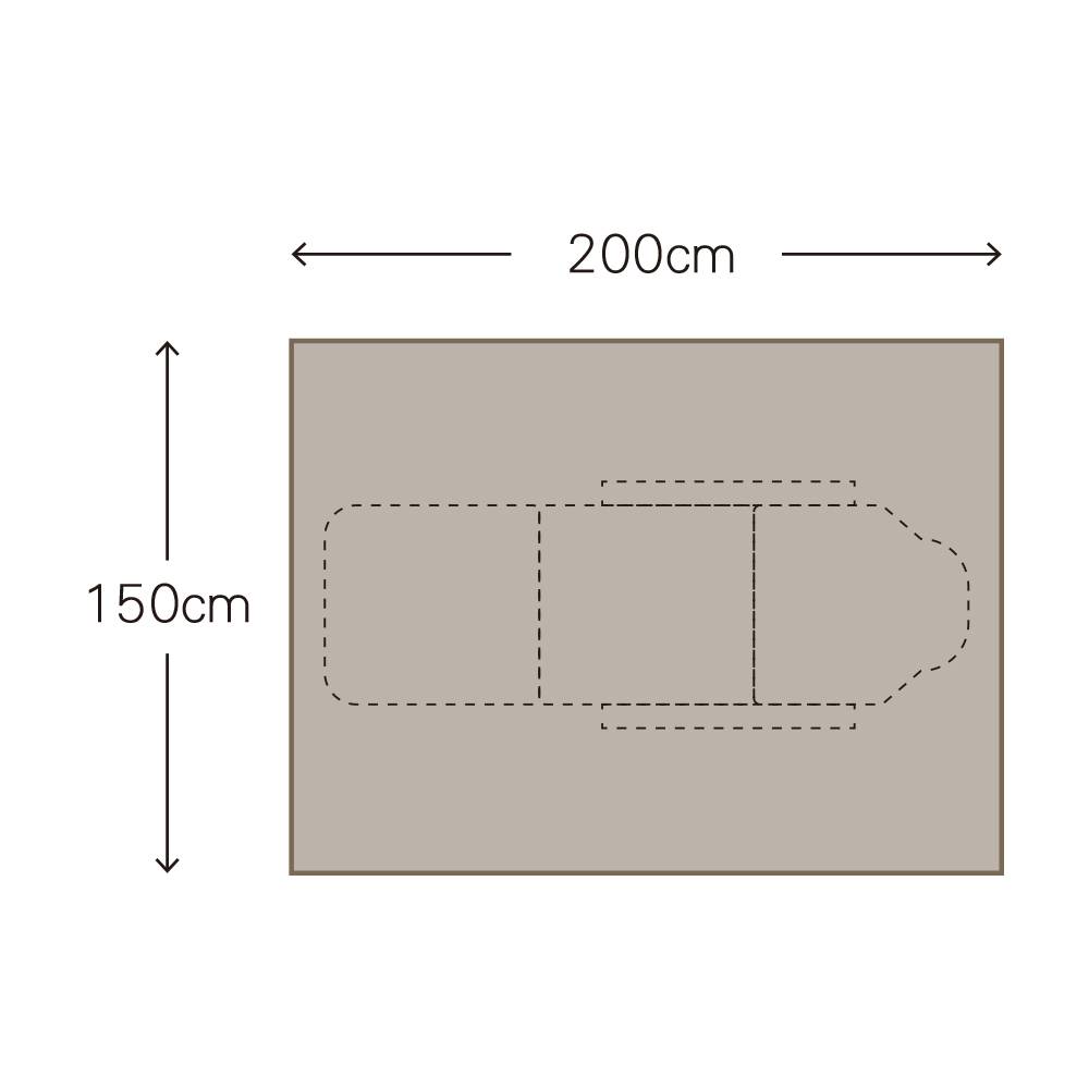 ベロアベッドシーツ 150×200cm ブラウンのみ