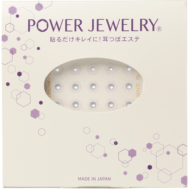 貴宝石つぼシール パワージュエリー ツインパール 1シート20粒 耳つぼジュエリー