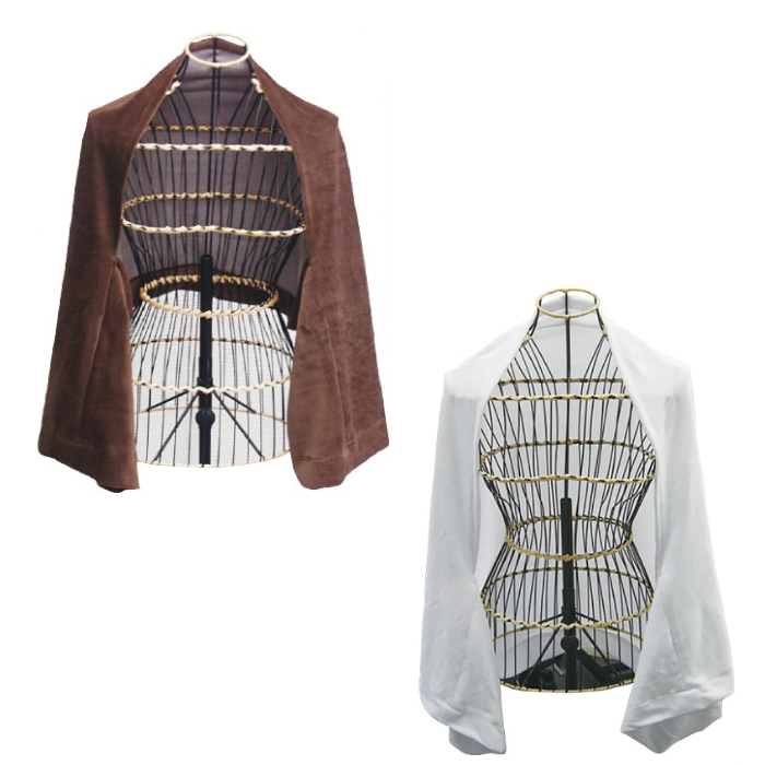 ベロア肩掛け 2色 ブラウン ホワイト