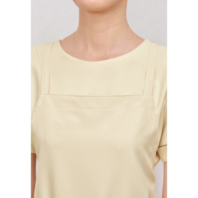 3103 エプロン (ライトベージュ ブラック) SHIROTA(シロタ)