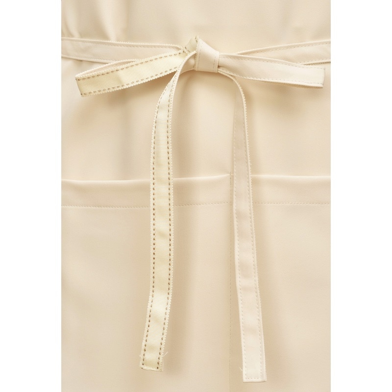 3103 エプロン (ライトベージュ ブラック) SHIROTA(シロタ)